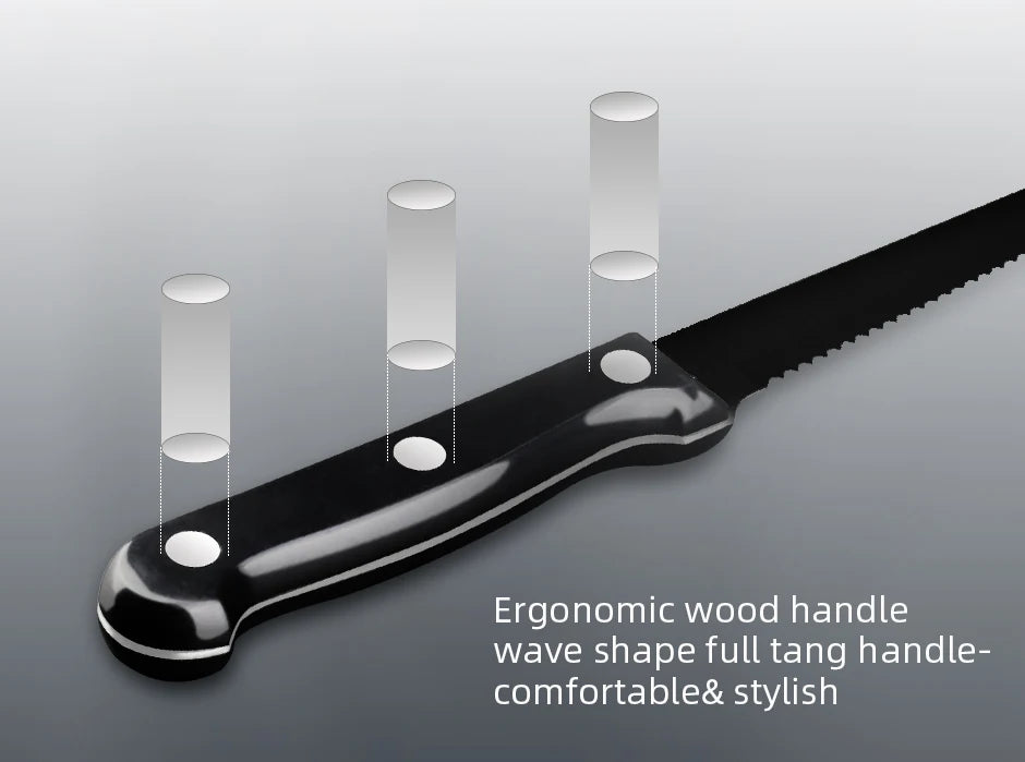 30pcs Black Dinnerware Set