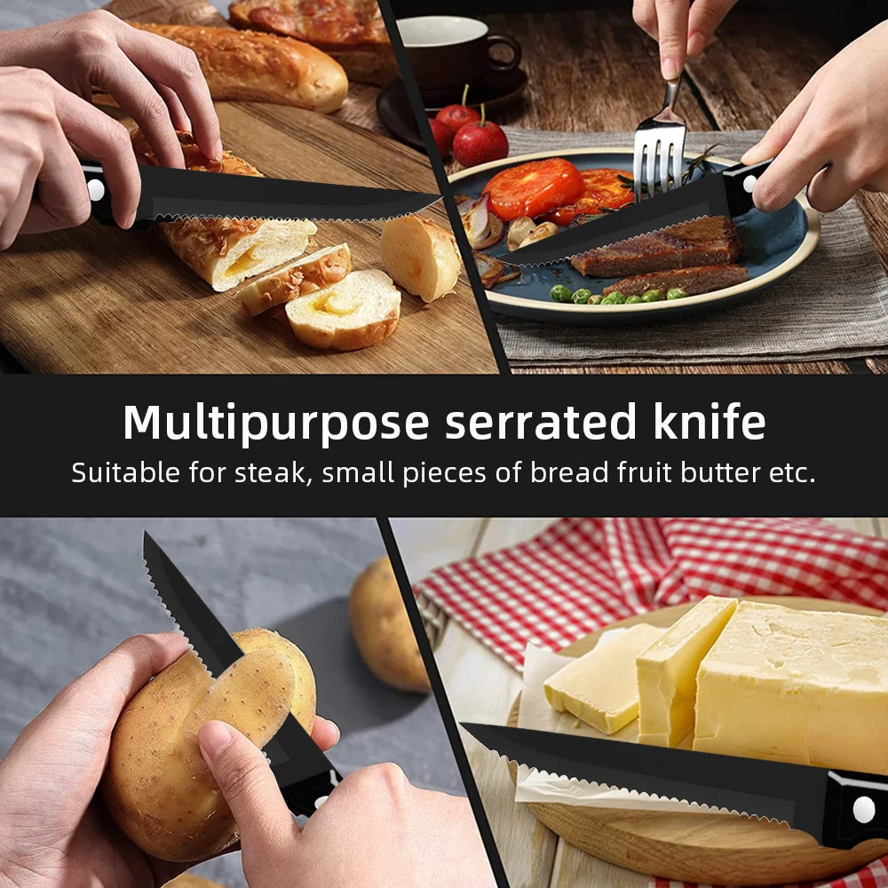 30pcs Black Dinnerware Set