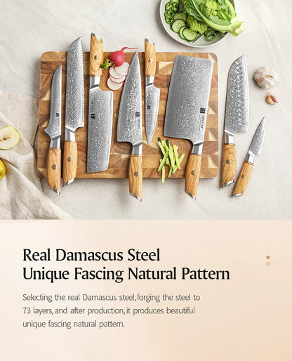 Kitchen Knife Set 73 Layers Custom Damascus