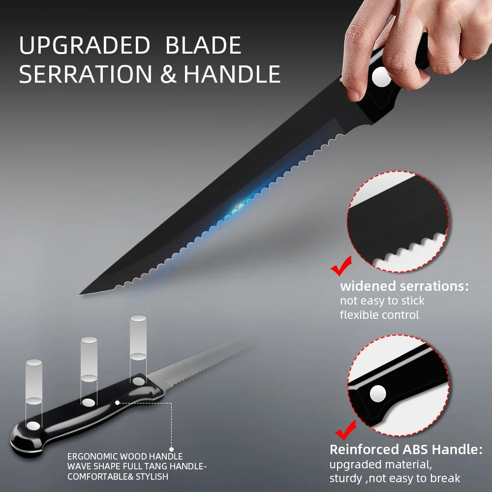 30pcs Black Dinnerware Set