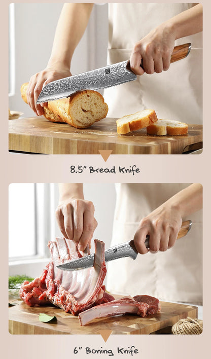 Kitchen Knife Set 73 Layers Custom Damascus