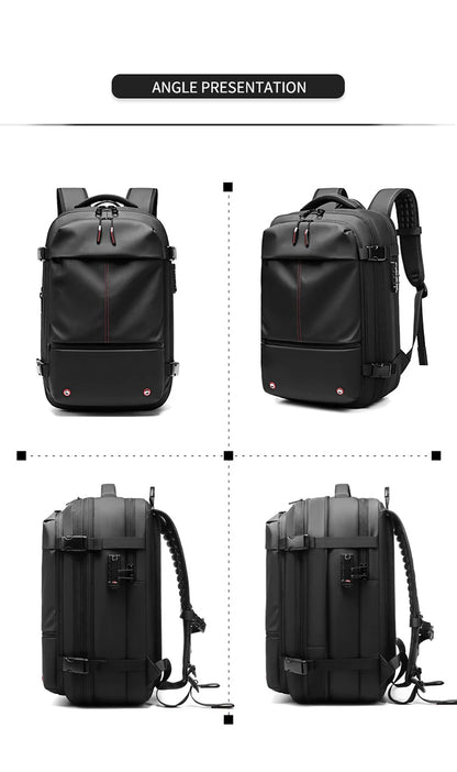 Business Backpack For Travel - 17 inch Laptop with vacuum compression