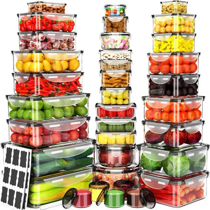 70 Pack Large Food Storage Containers with Lids