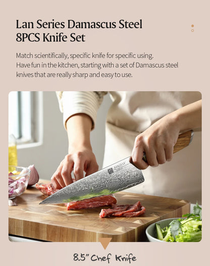 Kitchen Knife Set 73 Layers Custom Damascus