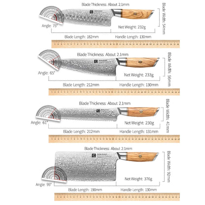 Kitchen Knife Set 73 Layers Custom Damascus