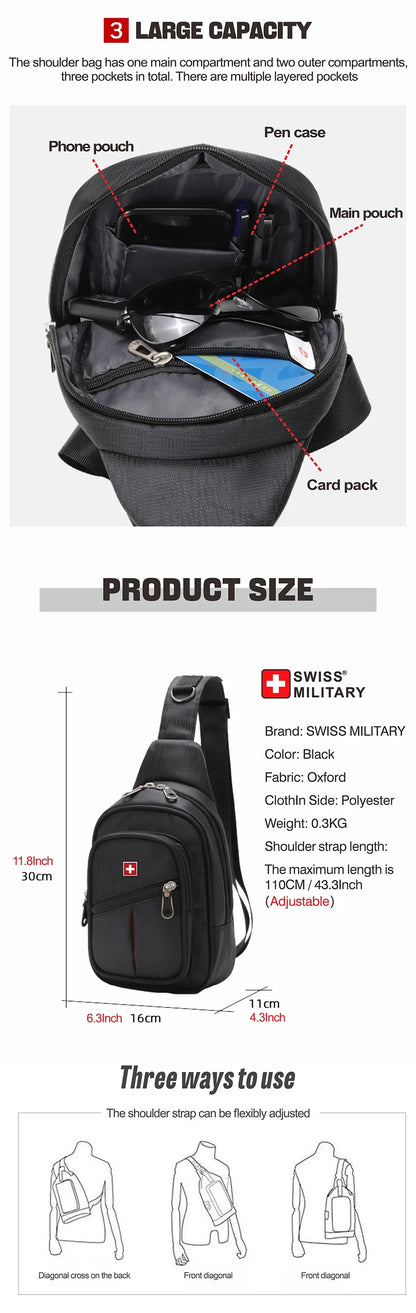 SWISS Men Chest Bags