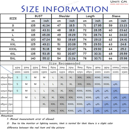 Streetwear Men Lightweight Shirts Long Sleeve