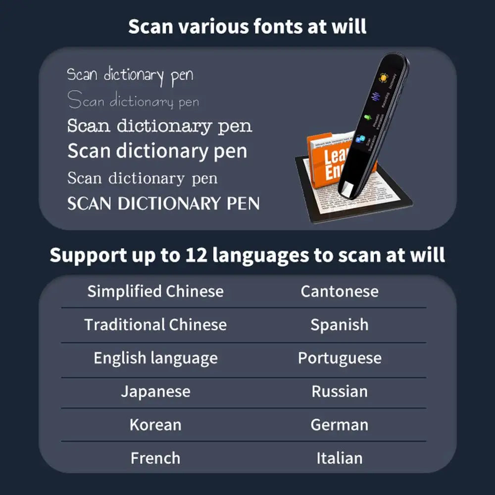 Offline Translation Pen With 123 Languages