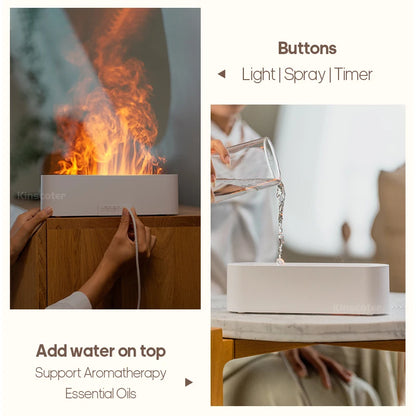 Essential Oil Aroma Diffuser Flame Flame Humidifier