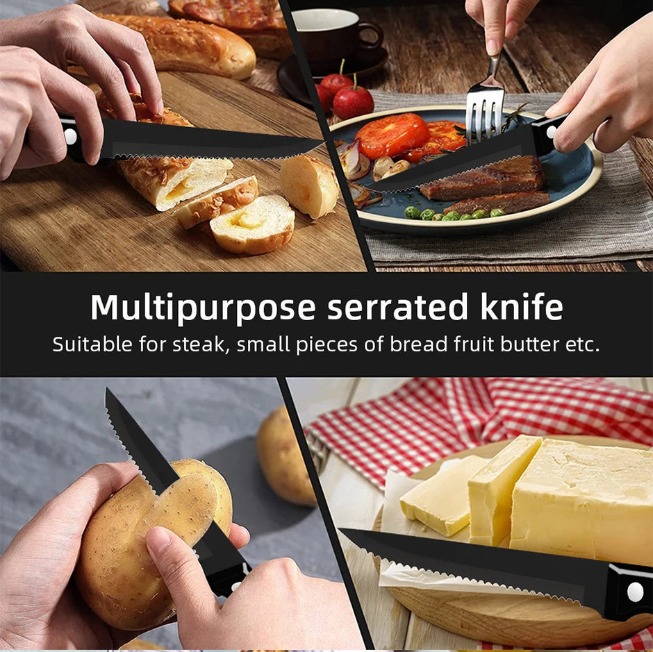 30pcs Black Dinnerware Set