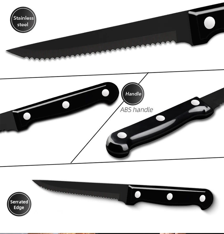 30pcs Black Dinnerware Set