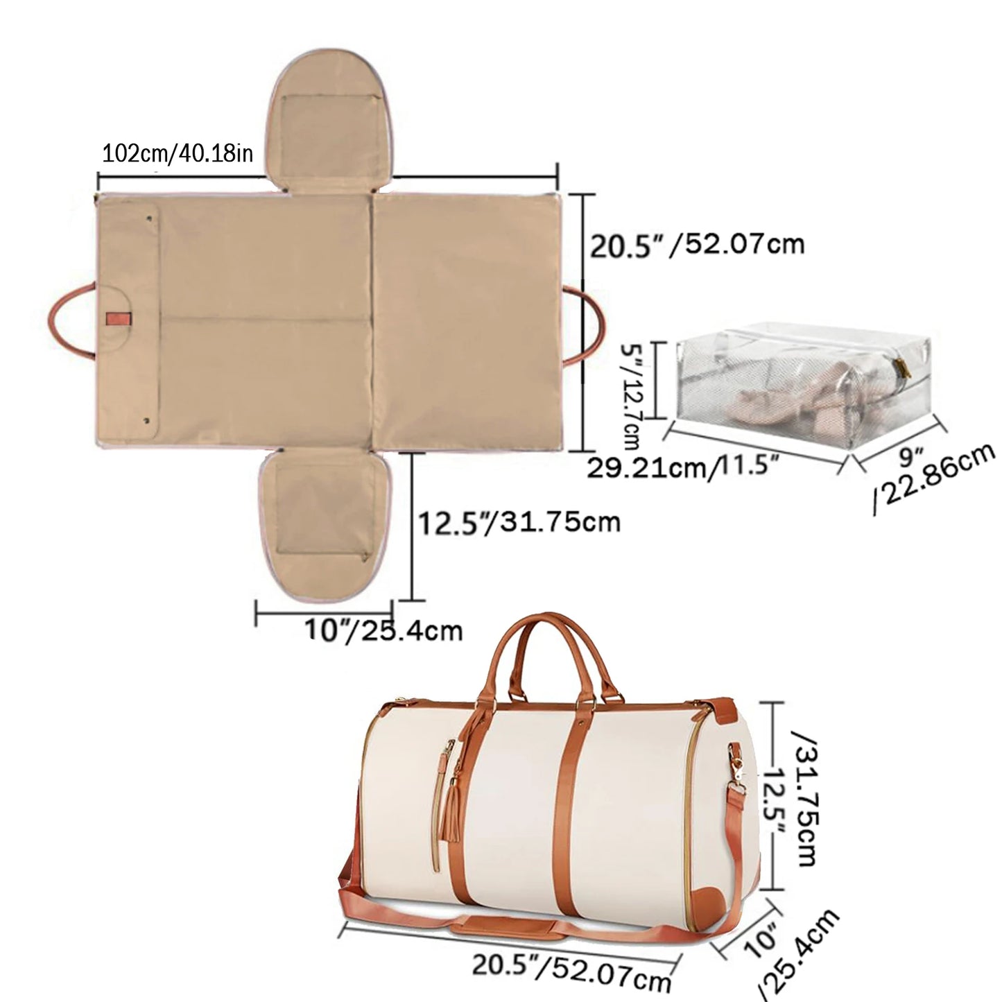 Foldable Women's Carry-on Clothing Bag