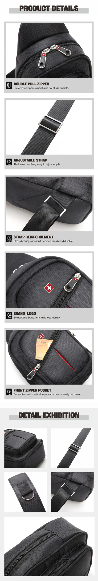 SWISS Men Chest Bags