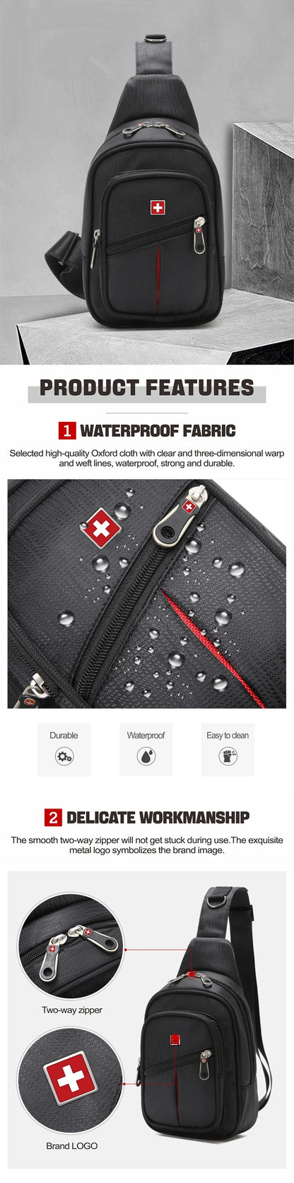 SWISS Men Chest Bags