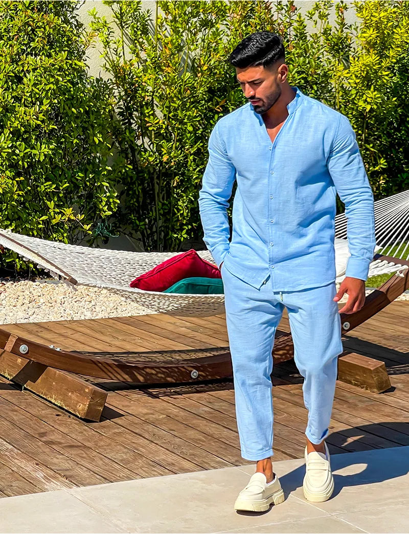 Men's new casual suit long-sleeve