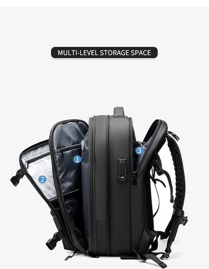 Business Backpack For Travel - 17 inch Laptop with vacuum compression
