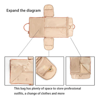 Lucshy Travel Bag PU Leather Travel Garment Bag Large Capacity Foldable Storage Bag Fashion Outdoor Sports Waterproof Handbag