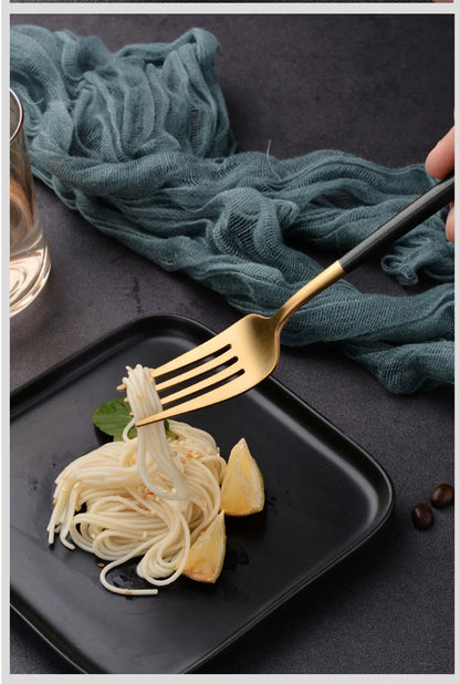 30pcs Black Dinnerware Set