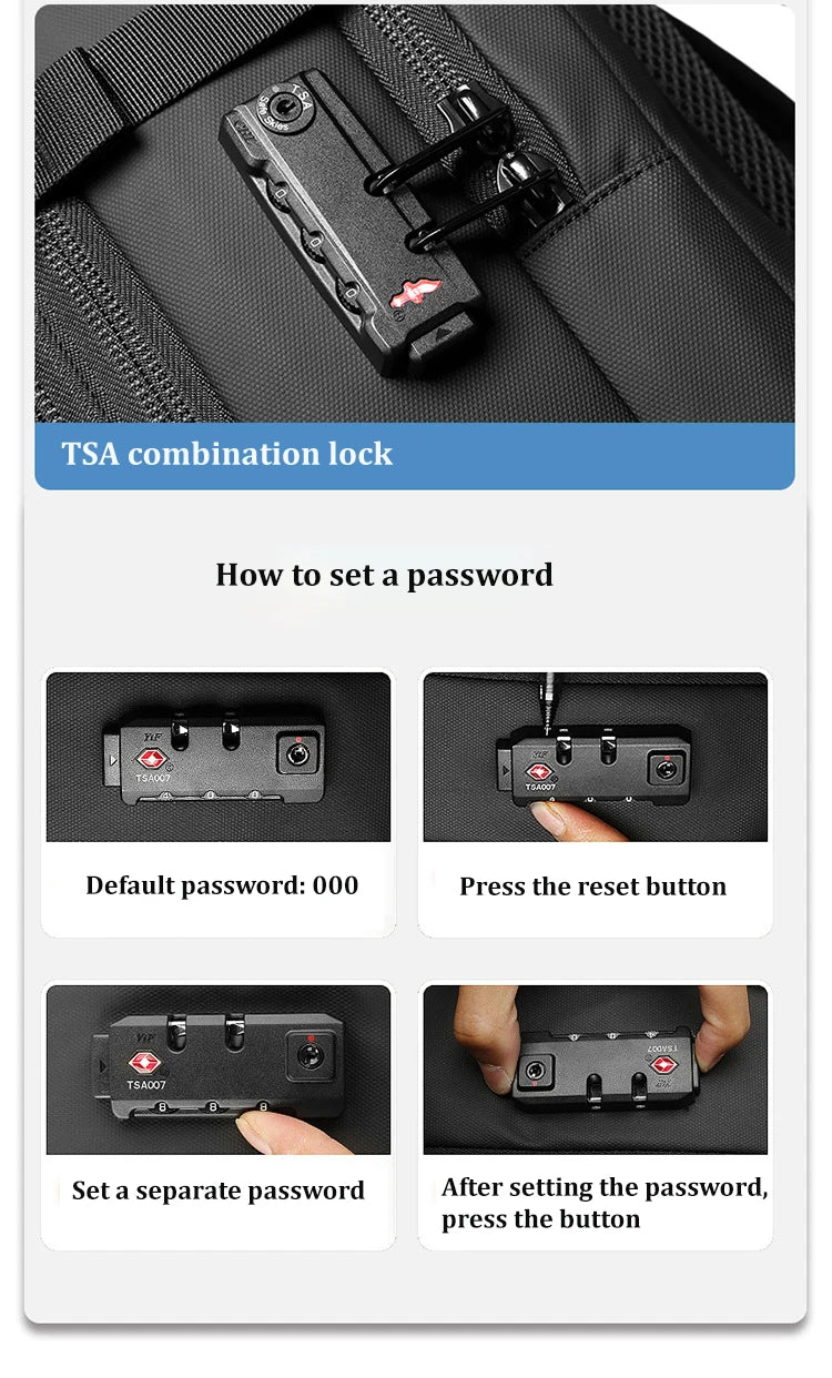 Business Backpack For Travel - 17 inch Laptop with vacuum compression