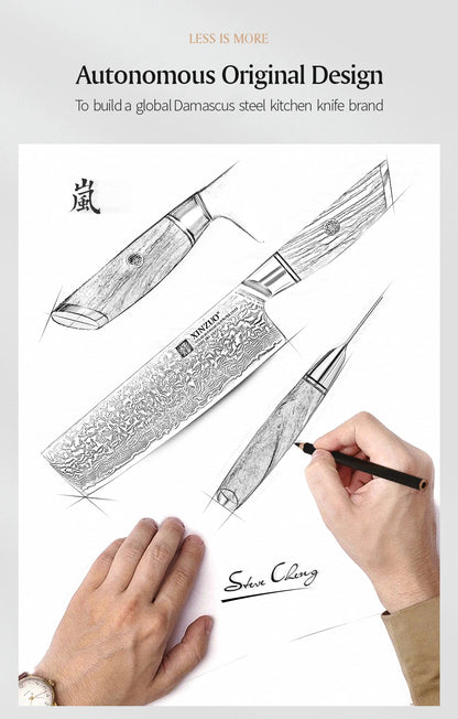 Kitchen Knife Set 73 Layers Custom Damascus